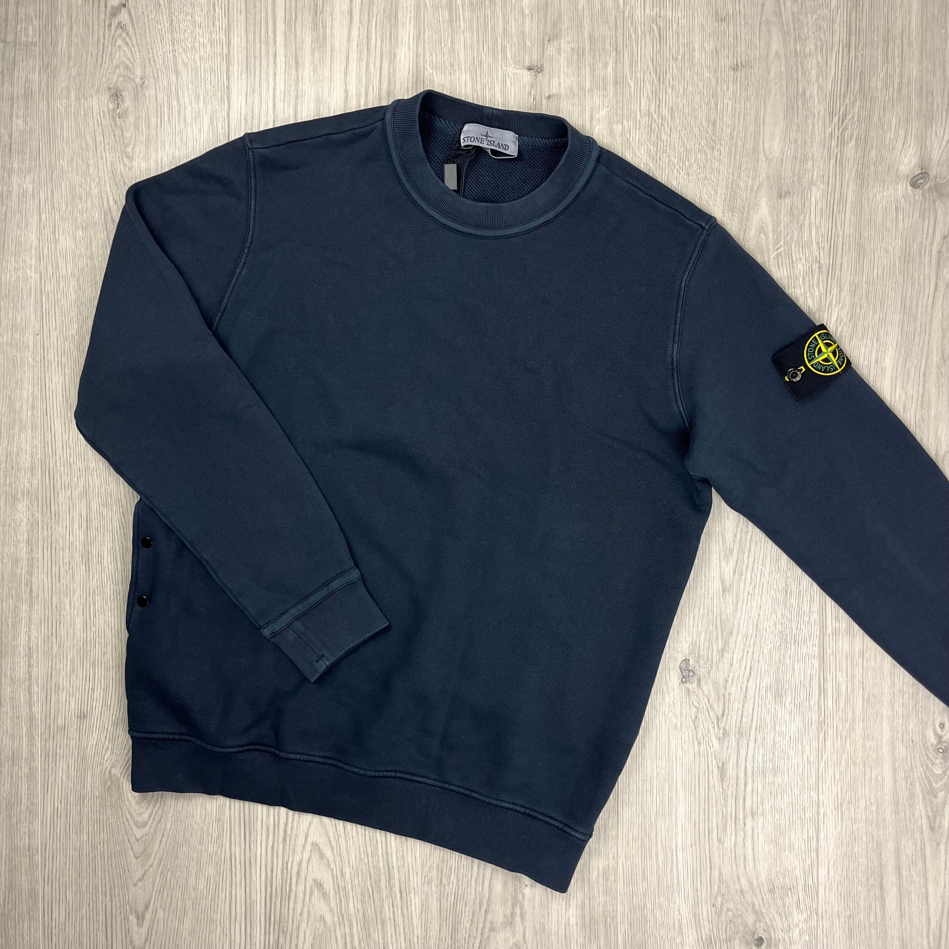 Stone Island Dyed Sweatshirt - Navy -Usfansport