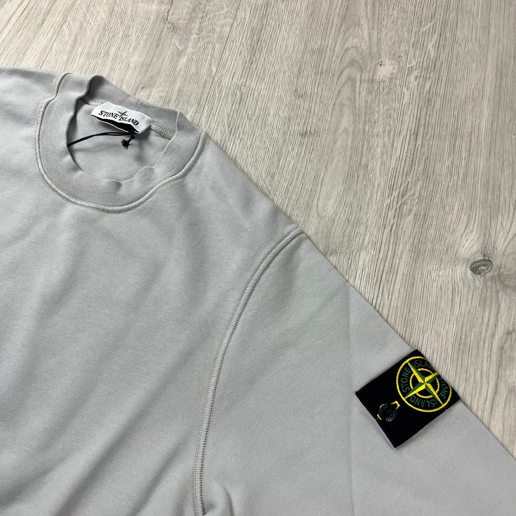 Stone Island Dyed Sweatshirt - Pearl Grey -Usfansport