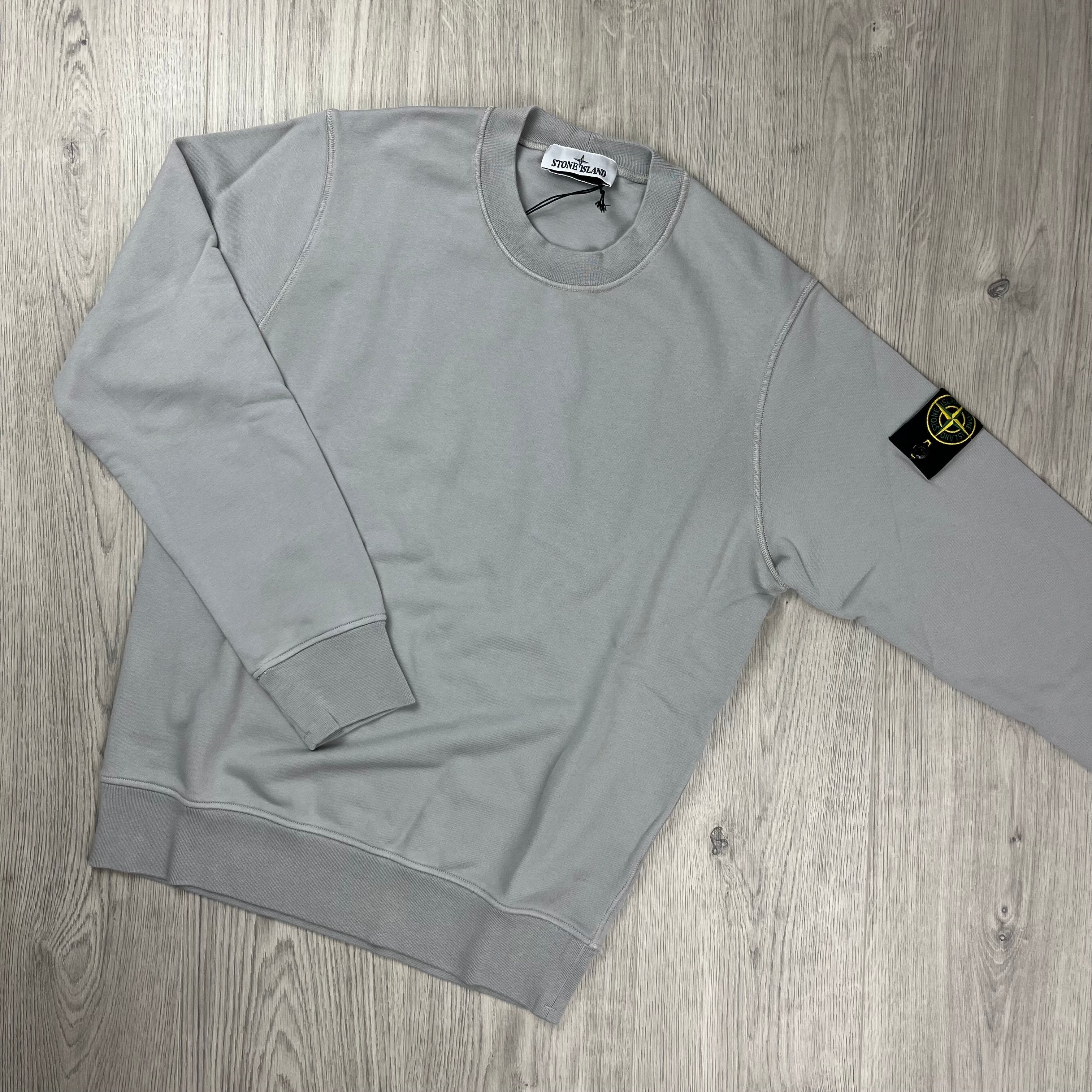 Stone Island Dyed Sweatshirt - Pearl Grey -Usfansport