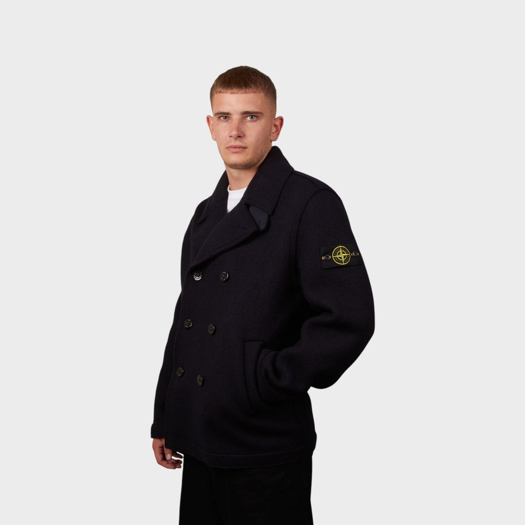 Stone Island Felted RWS Wool Jacket I Navy