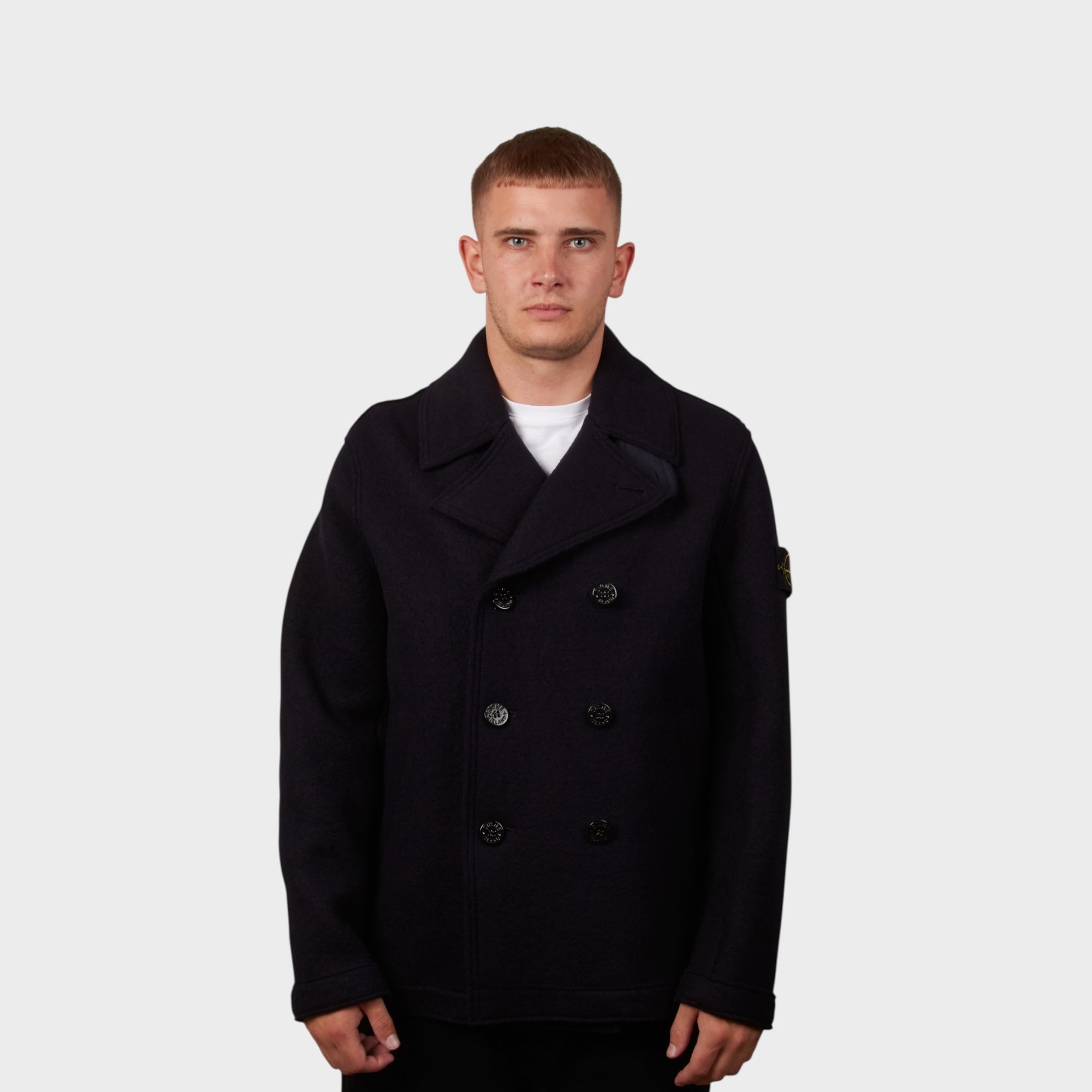 Stone Island Felted RWS Wool Jacket I Navy