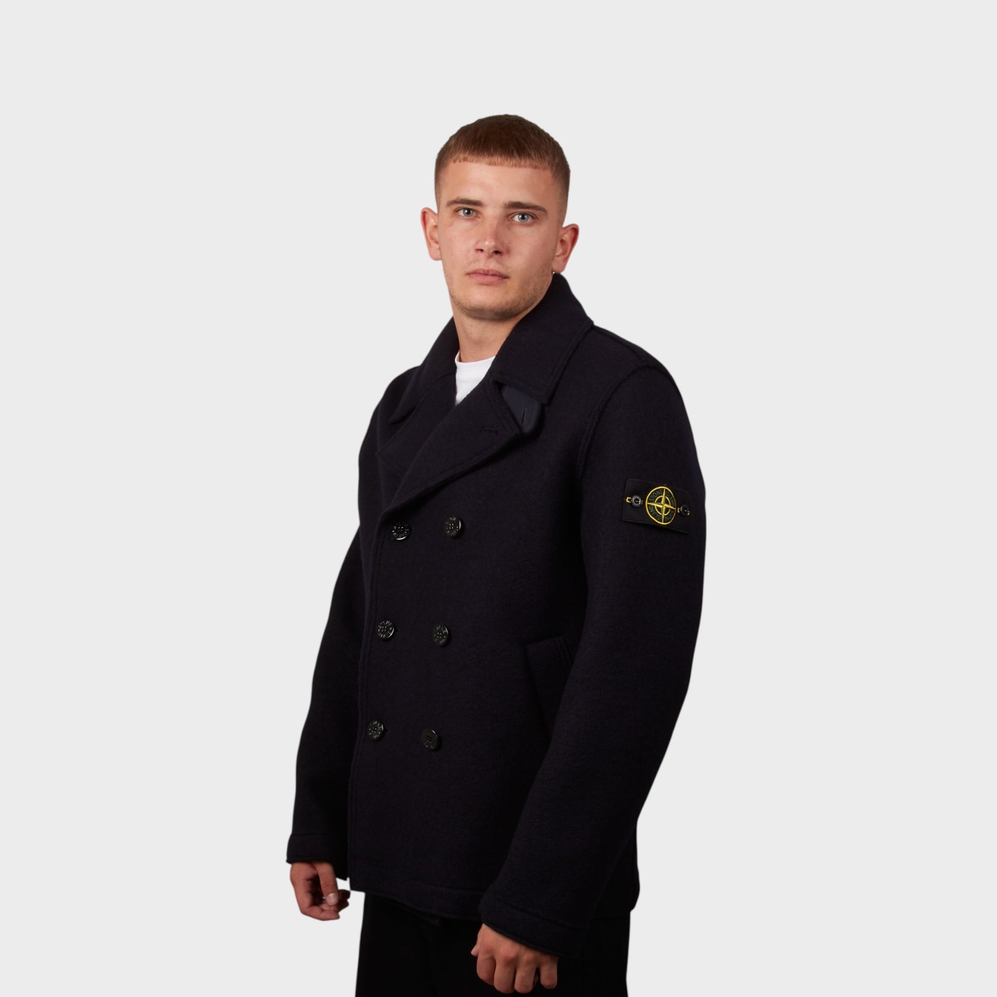 Stone Island Felted RWS Wool Jacket I Navy