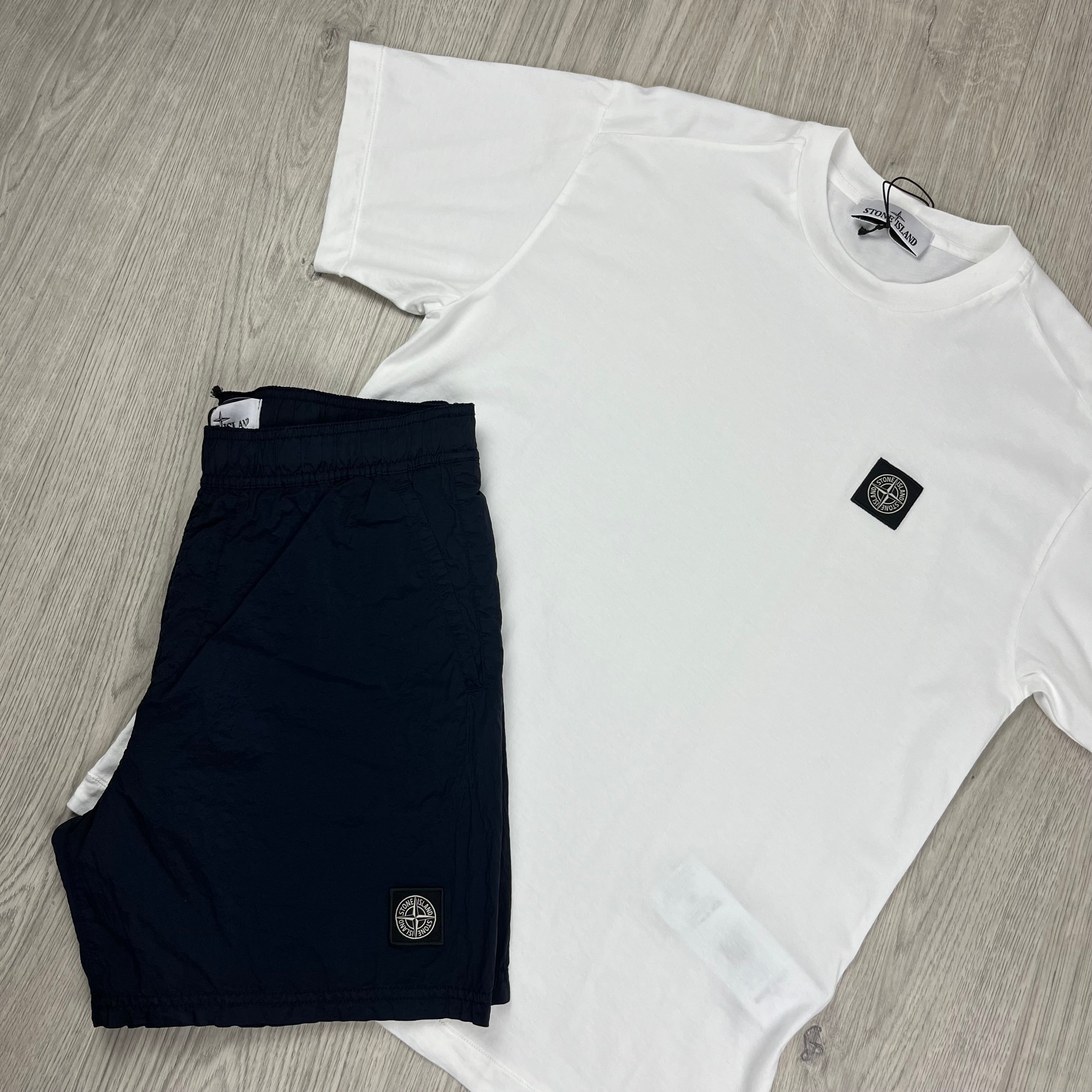 Stone Island Holiday Set - White/Navy -Usfansport