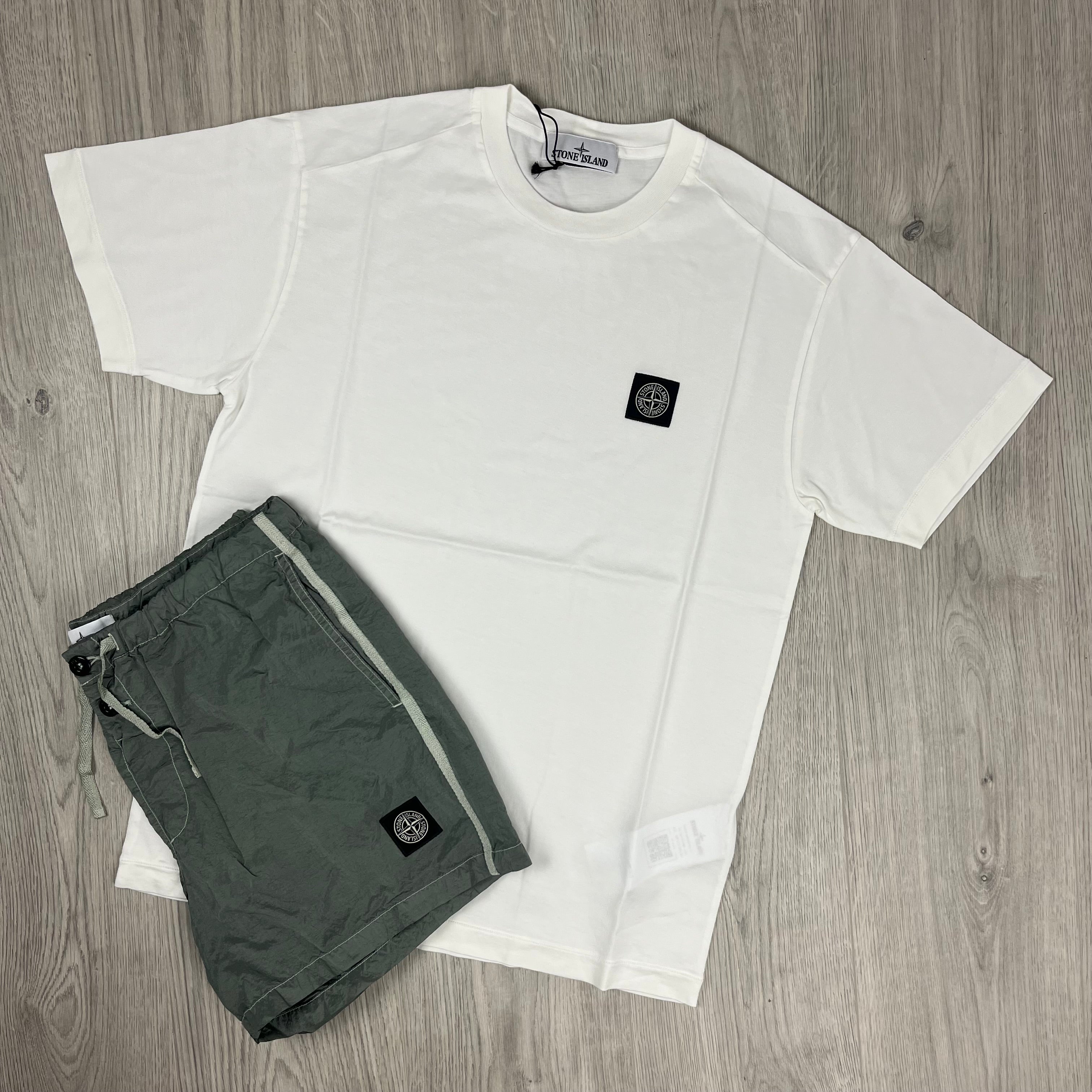 Stone Island Holiday Set - White/Sage -Usfansport