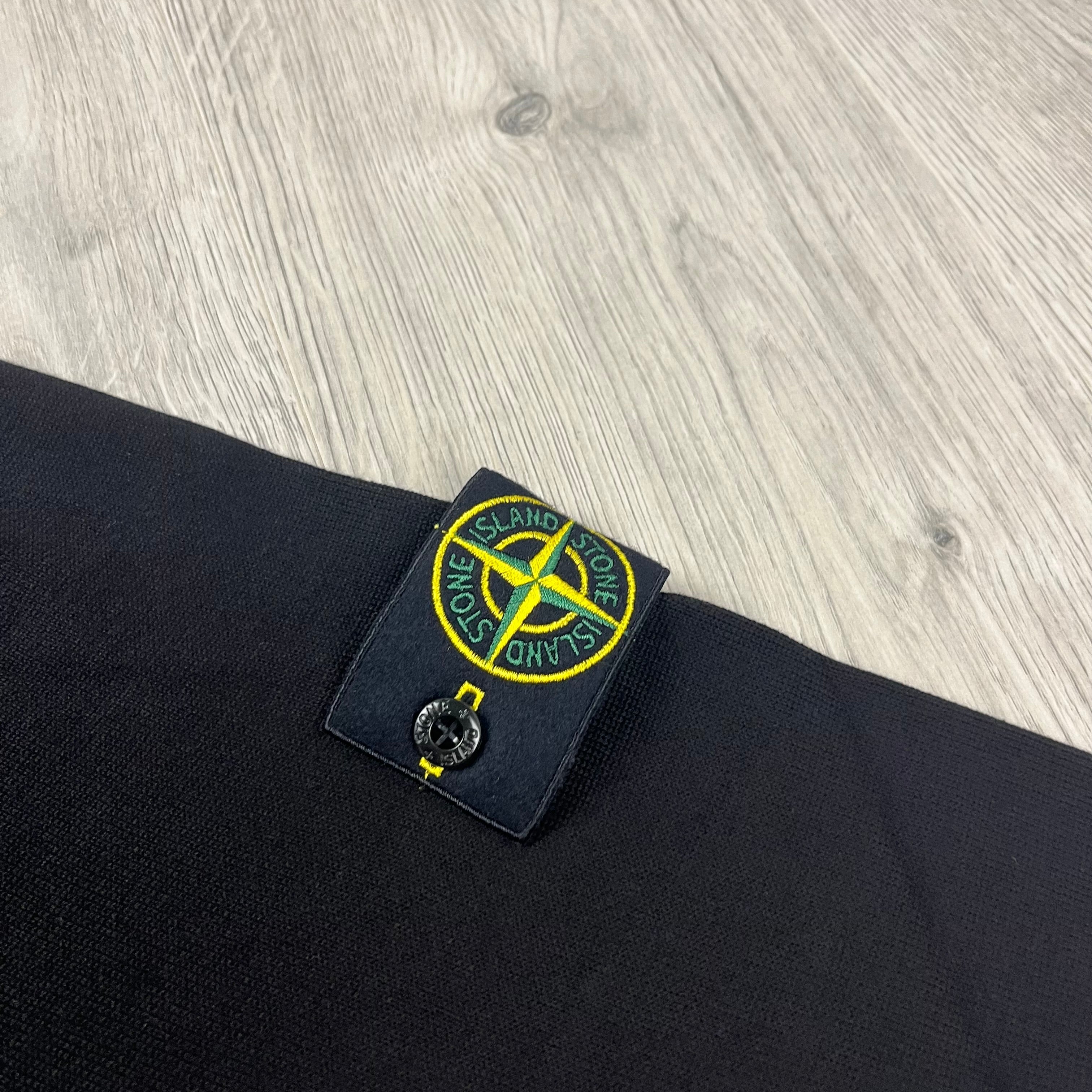 Stone Island Knit Half Zip Fleece - Black -Usfansport