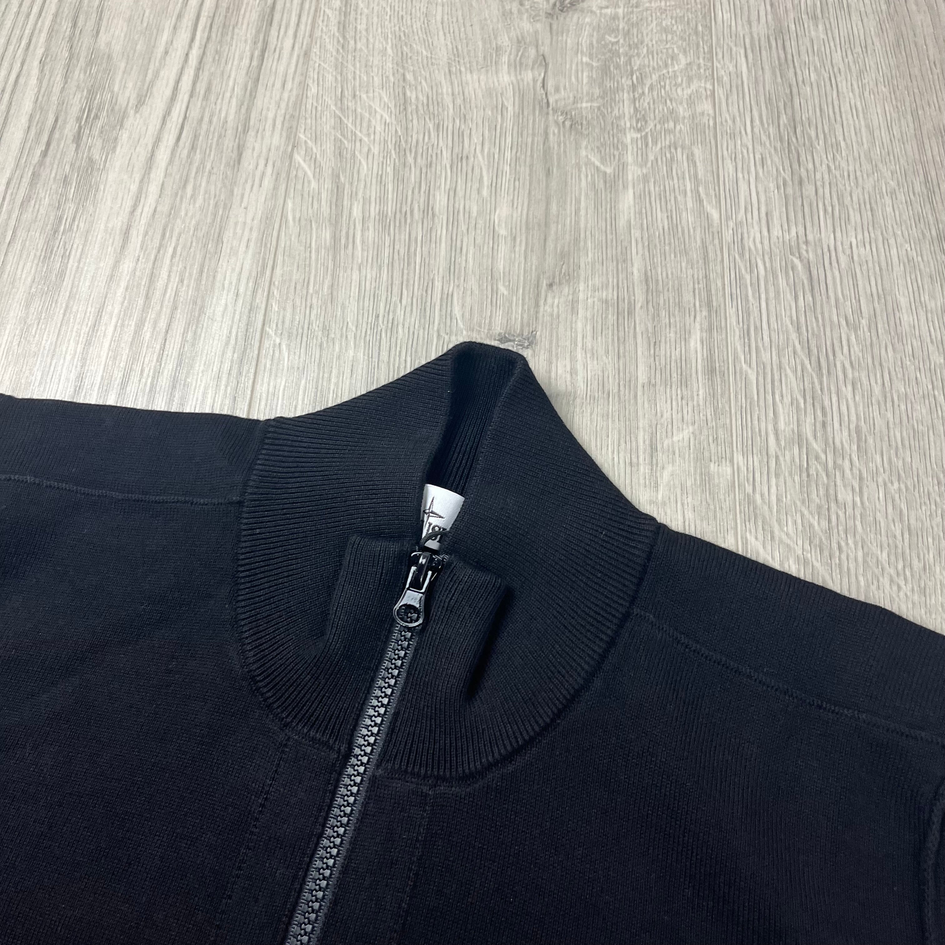 Stone Island Knit Half Zip Fleece - Black -Usfansport
