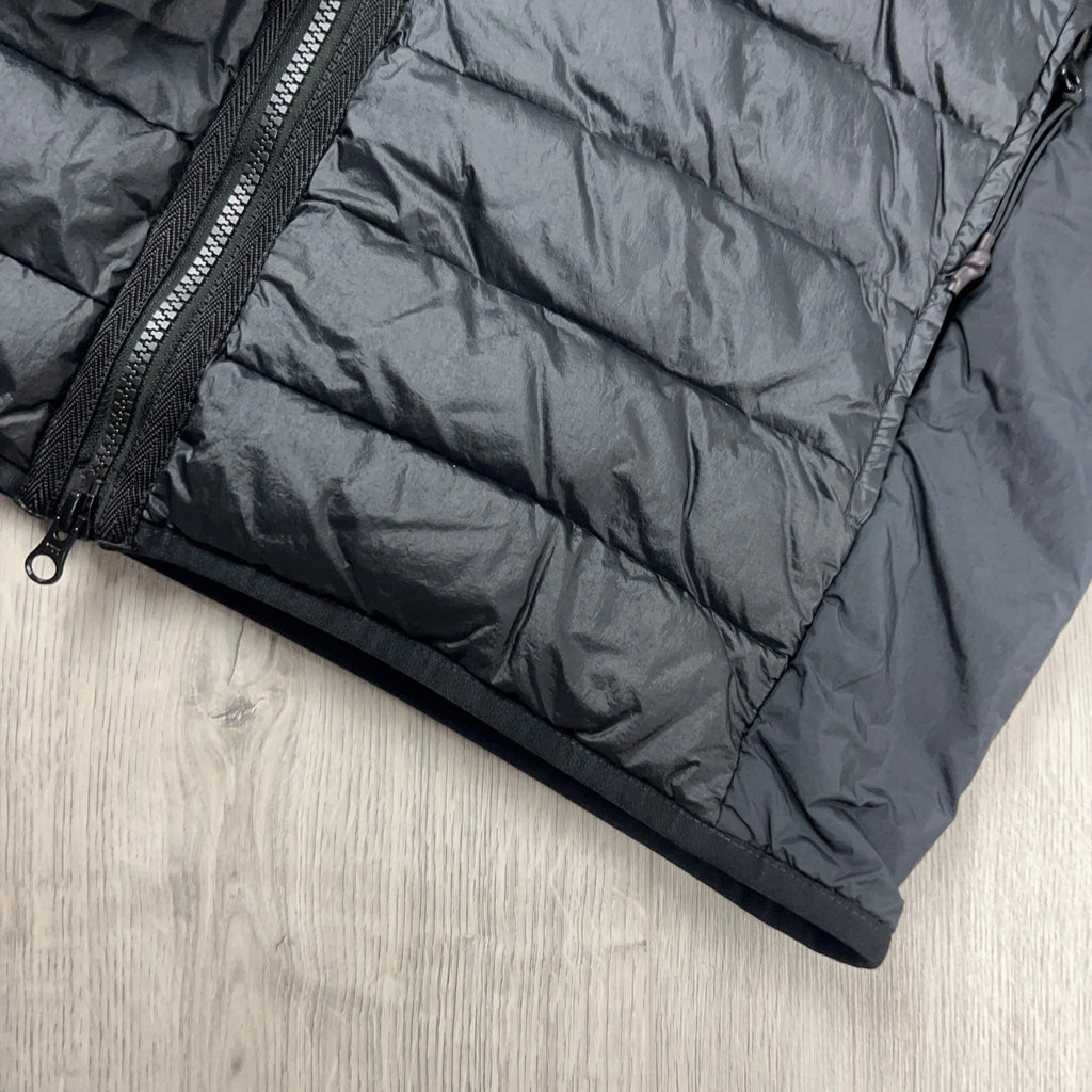 Stone Island Woven Down Jacket - Black -Usfansport