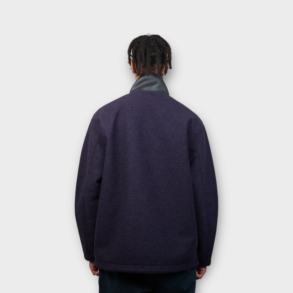 Stone Island Marina Felted Wool Polyester Jacket I Navy
