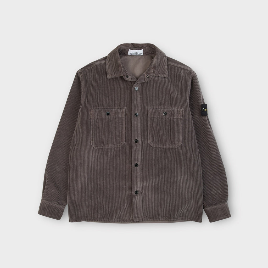 Stone Island Organic Cotton Corduroy Overshirt I Grå