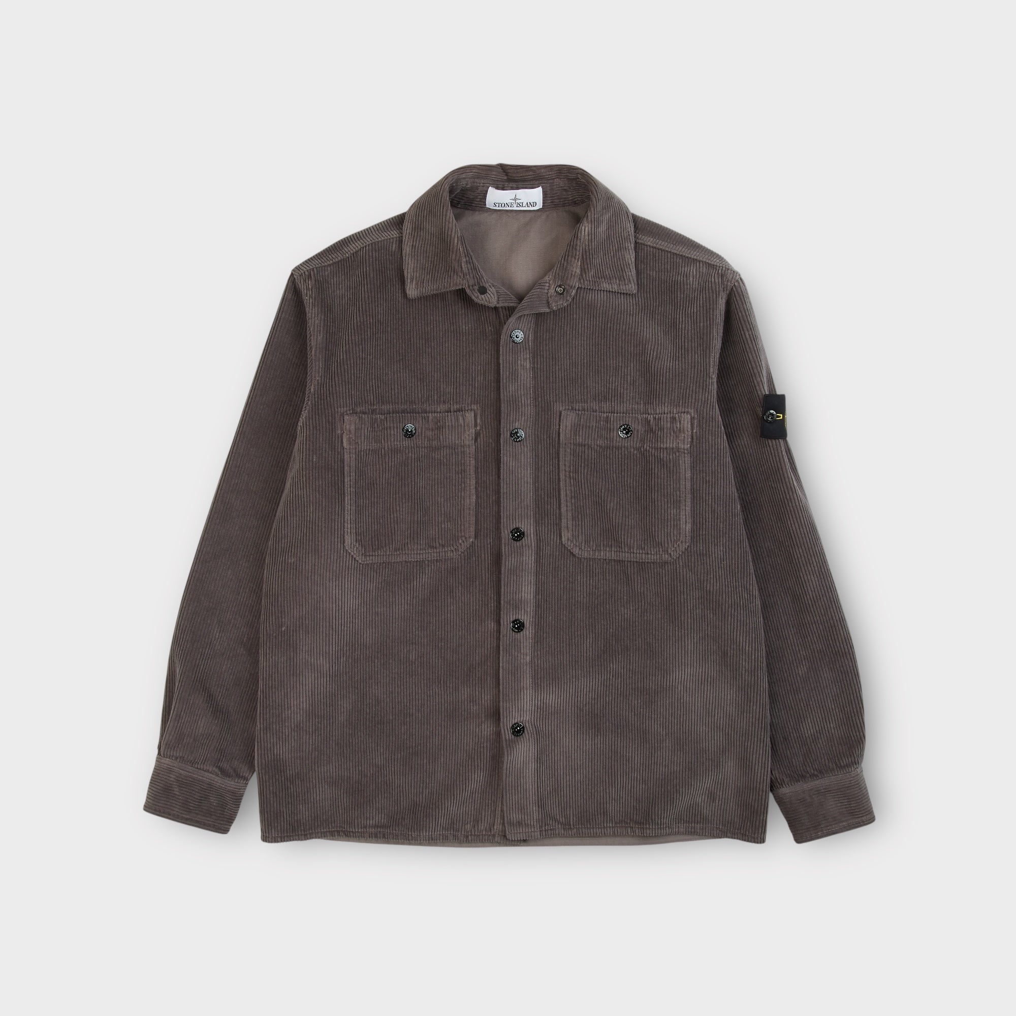 Stone Island Organic Cotton Corduroy Overshirt I Grå