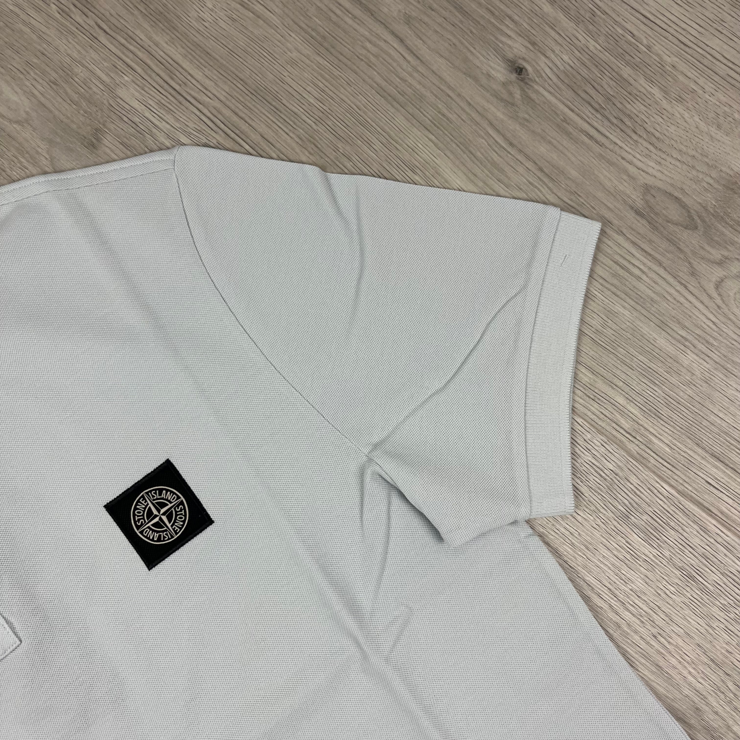 Stone Island Patch Polo Shirt - Sky Blue -Usfansport