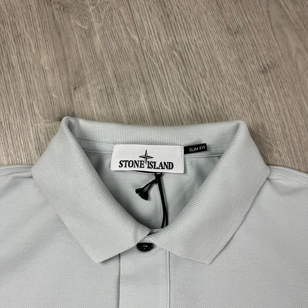 Stone Island Patch Polo Shirt - Sky Blue -Usfansport