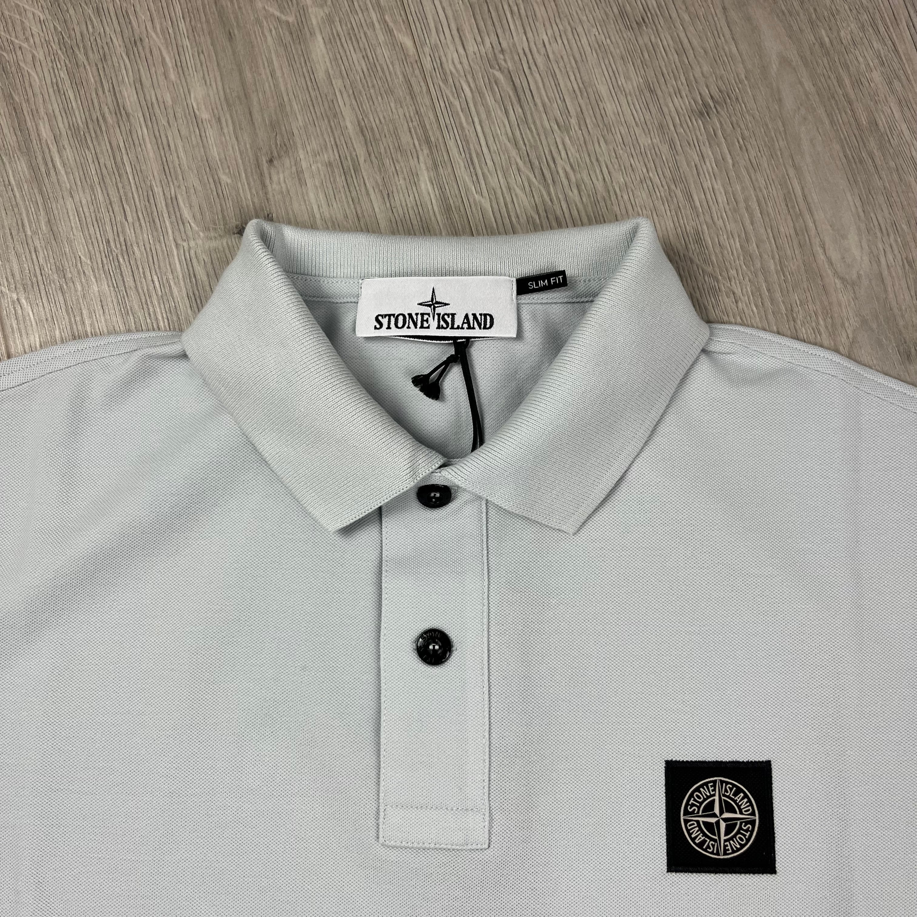 Stone Island Patch Polo Shirt - Sky Blue -Usfansport