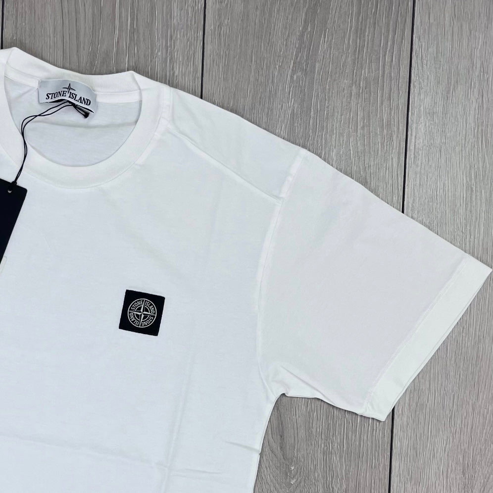 Stone Island Patch T-Shirt - White -Usfansport