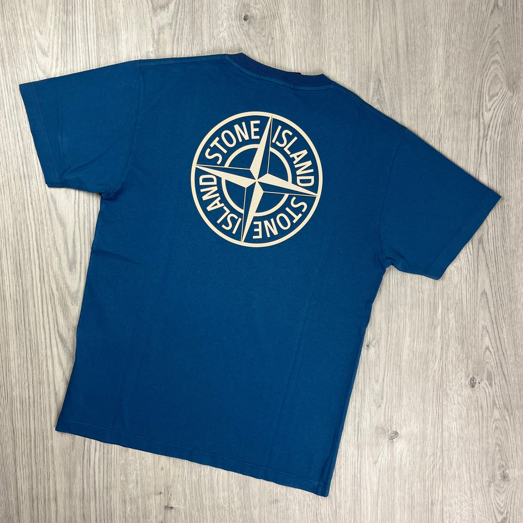 Stone Island Printed T-Shirt - Avio Blue -Usfansport