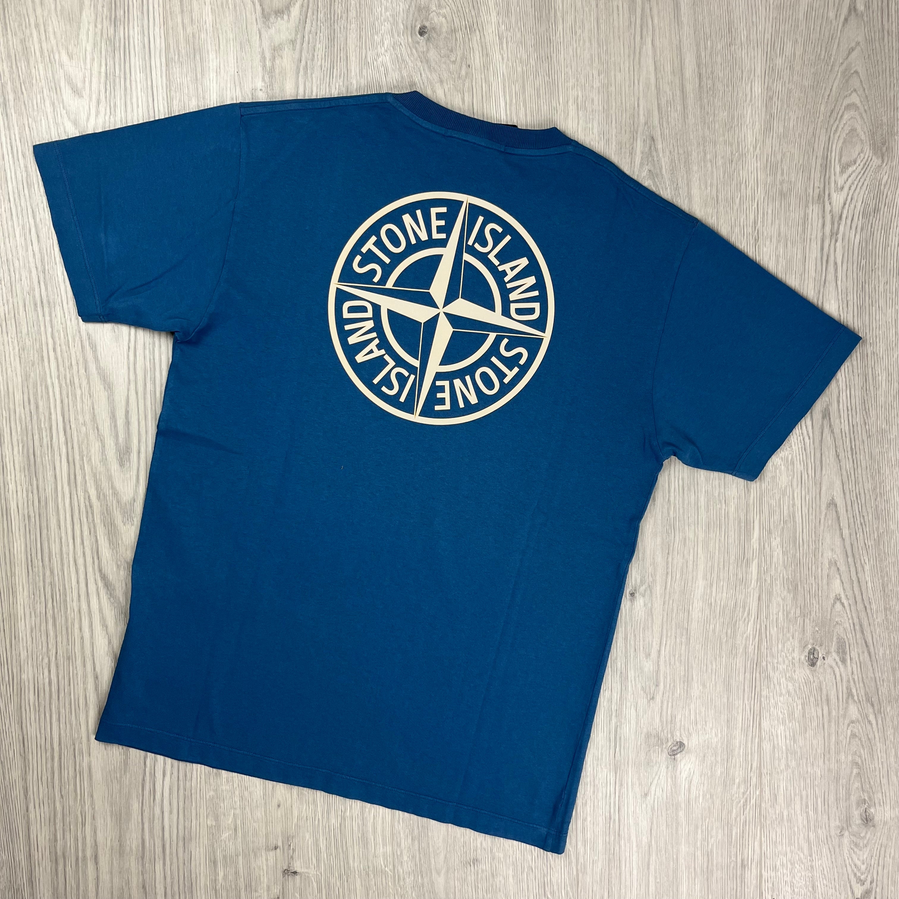 Stone Island Printed T-Shirt - Avio Blue -Usfansport