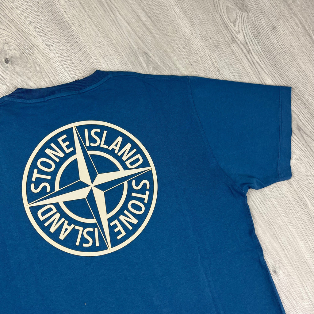 Stone Island Printed T-Shirt - Avio Blue -Usfansport