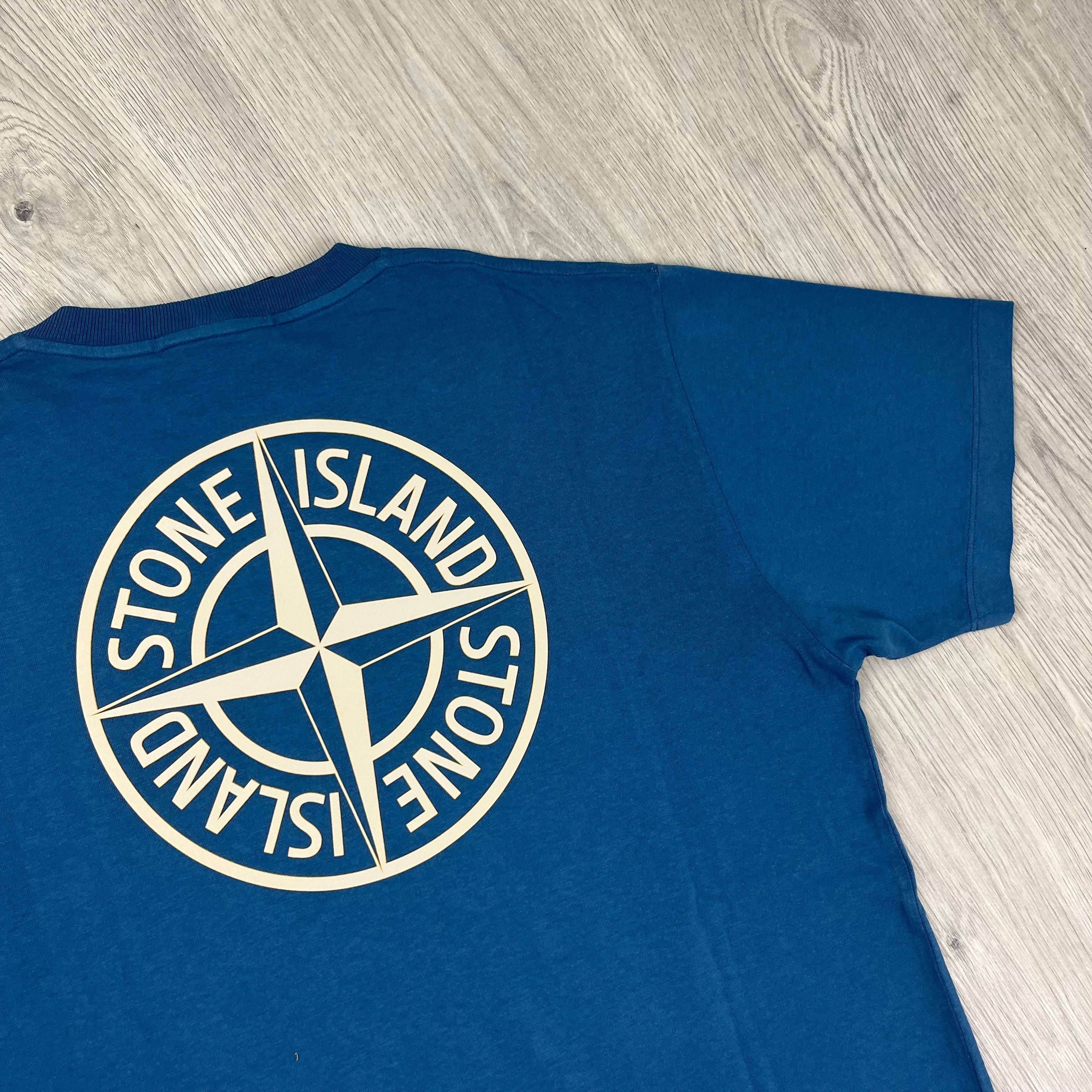 Stone Island Printed T-Shirt - Avio Blue -Usfansport
