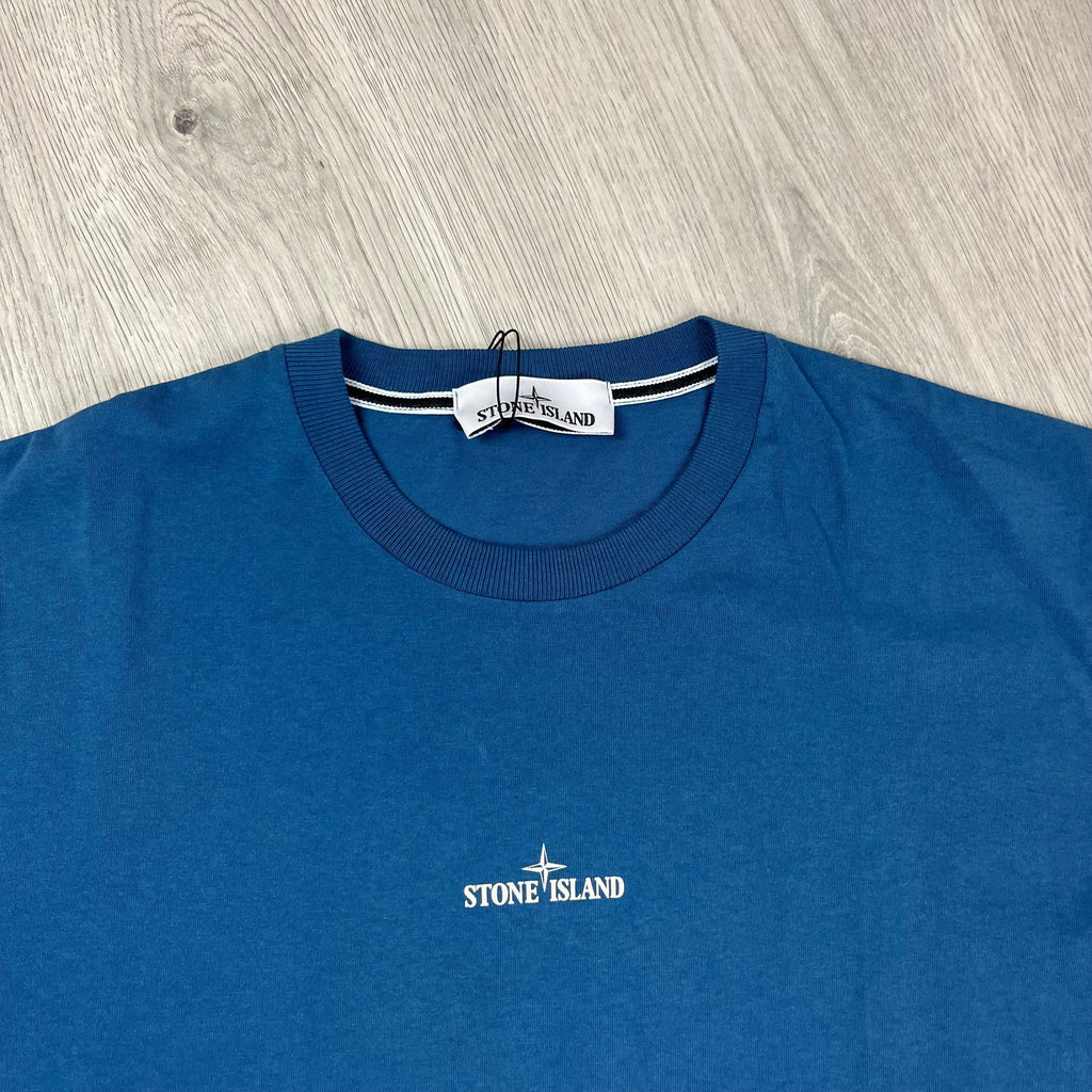 Stone Island Printed T-Shirt - Avio Blue -Usfansport