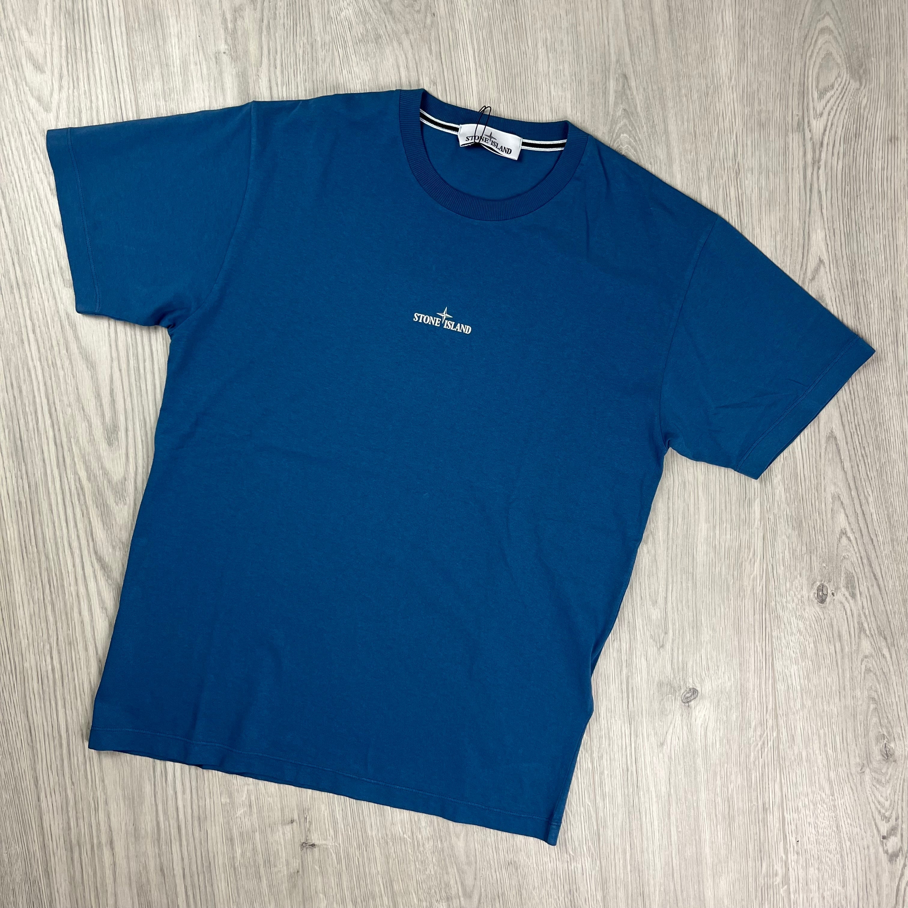 Stone Island Printed T-Shirt - Avio Blue -Usfansport