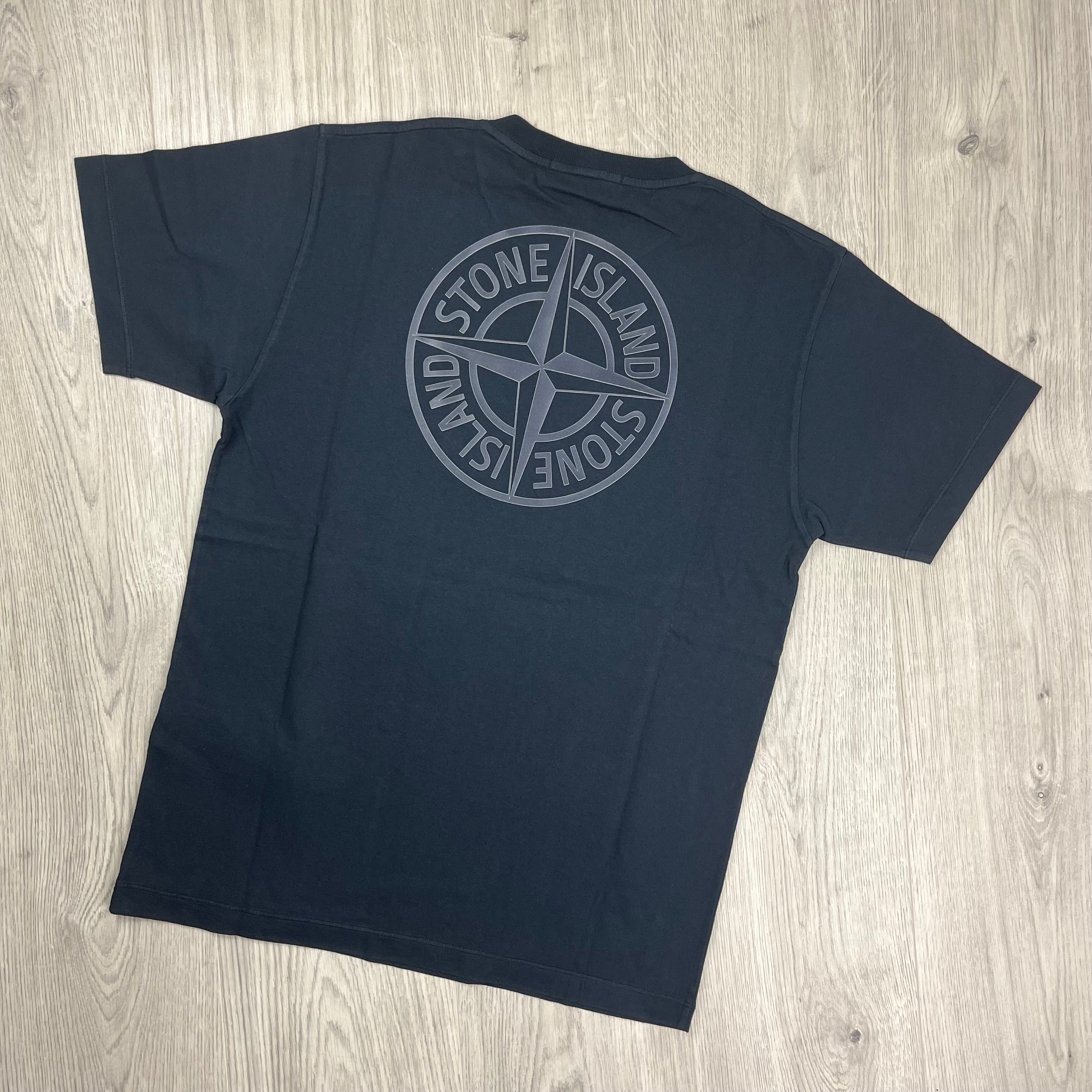 Stone Island Printed T-Shirt - Navy -Usfansport