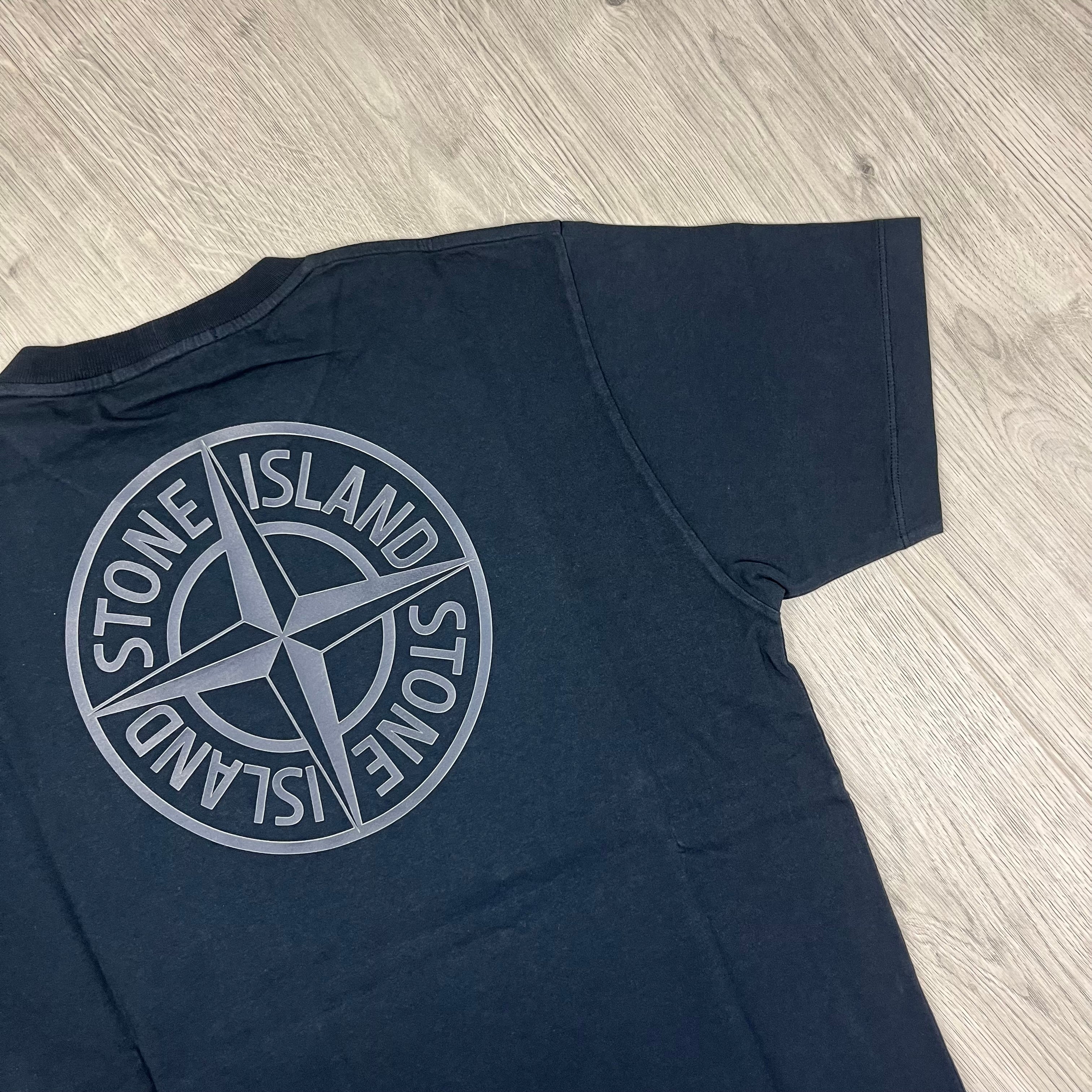 Stone Island Printed T-Shirt - Navy -Usfansport