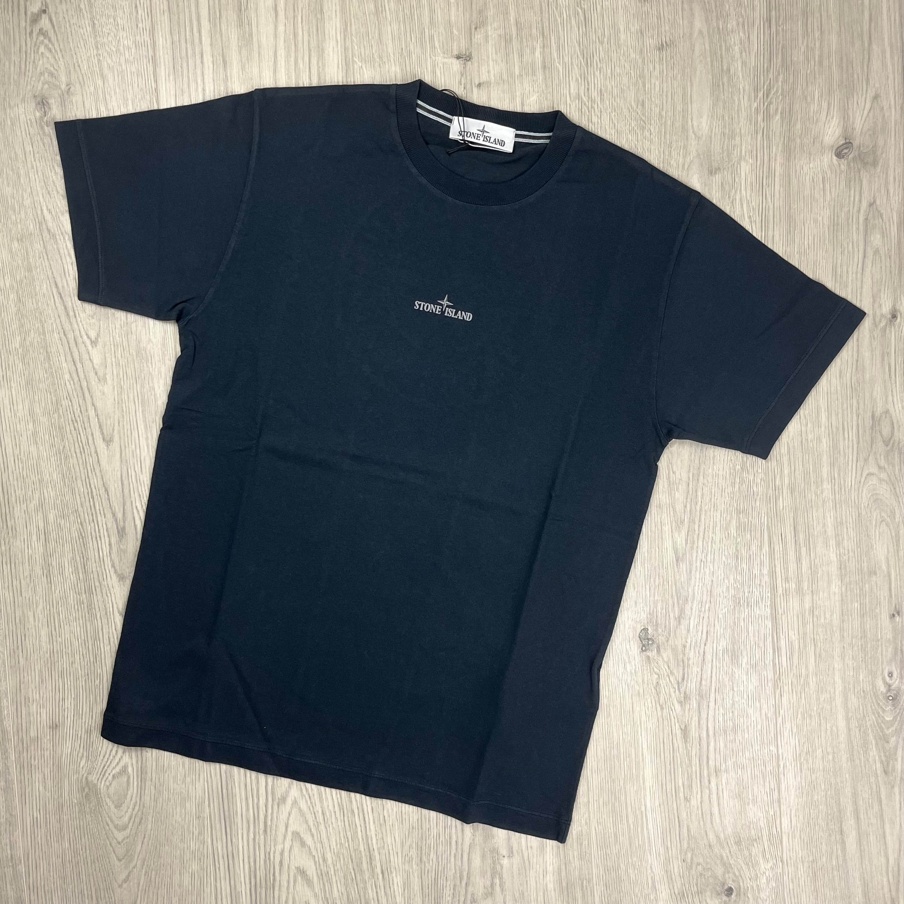 Stone Island Printed T-Shirt - Navy -Usfansport