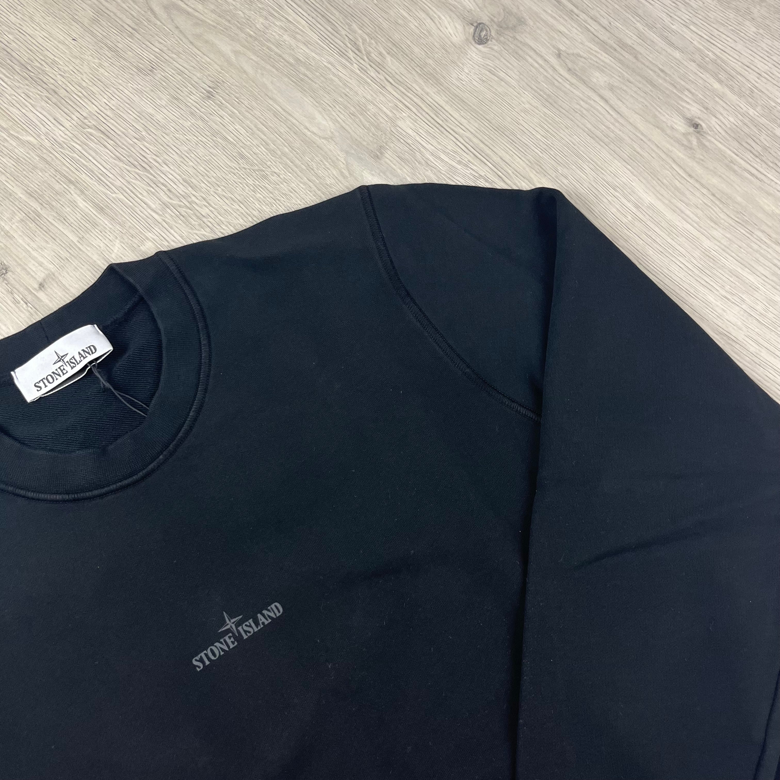 Stone Island Reflective Sweatshirt - Black -Usfansport