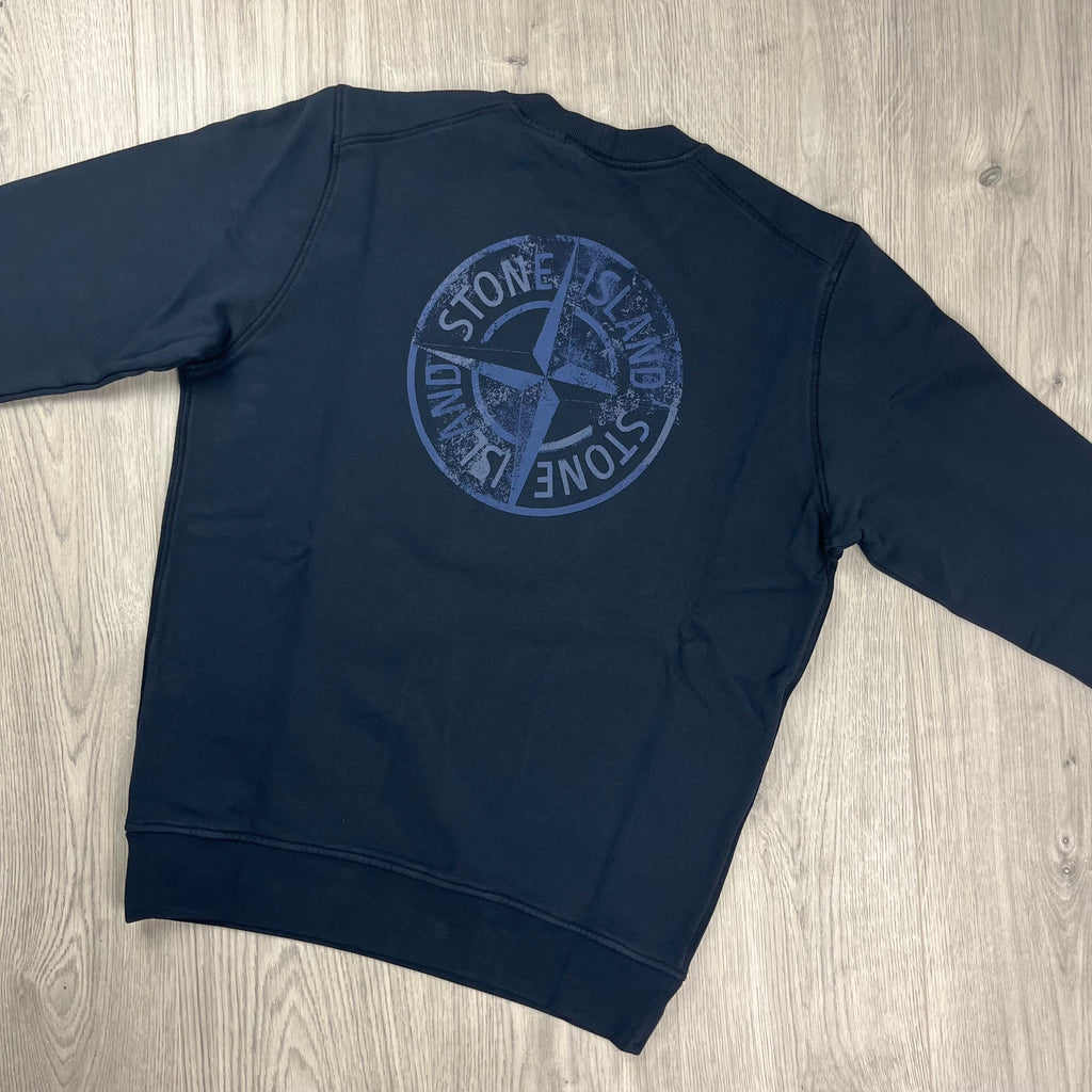 Stone Island Reflective Sweatshirt - Navy -Usfansport