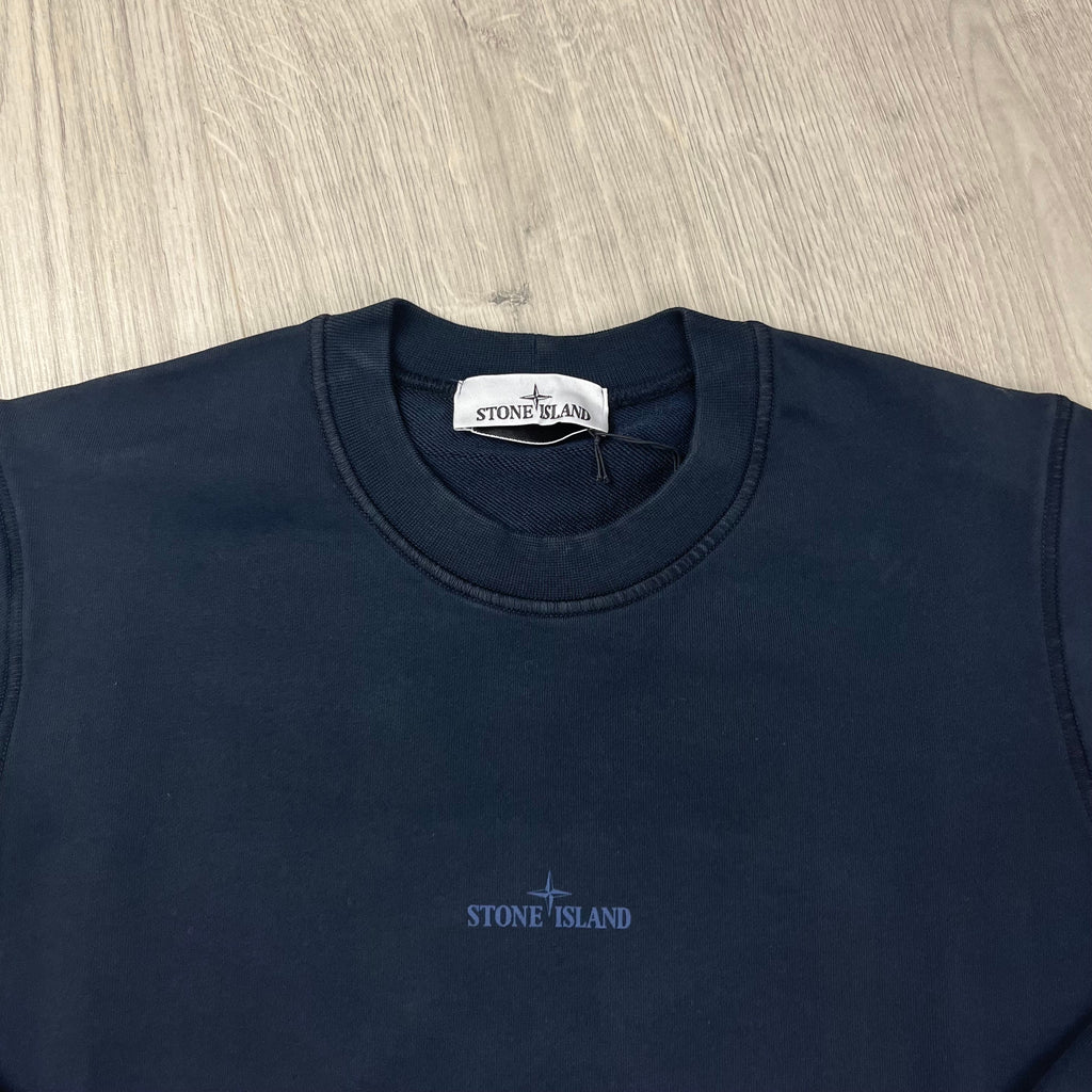 Stone Island Reflective Sweatshirt - Navy -Usfansport
