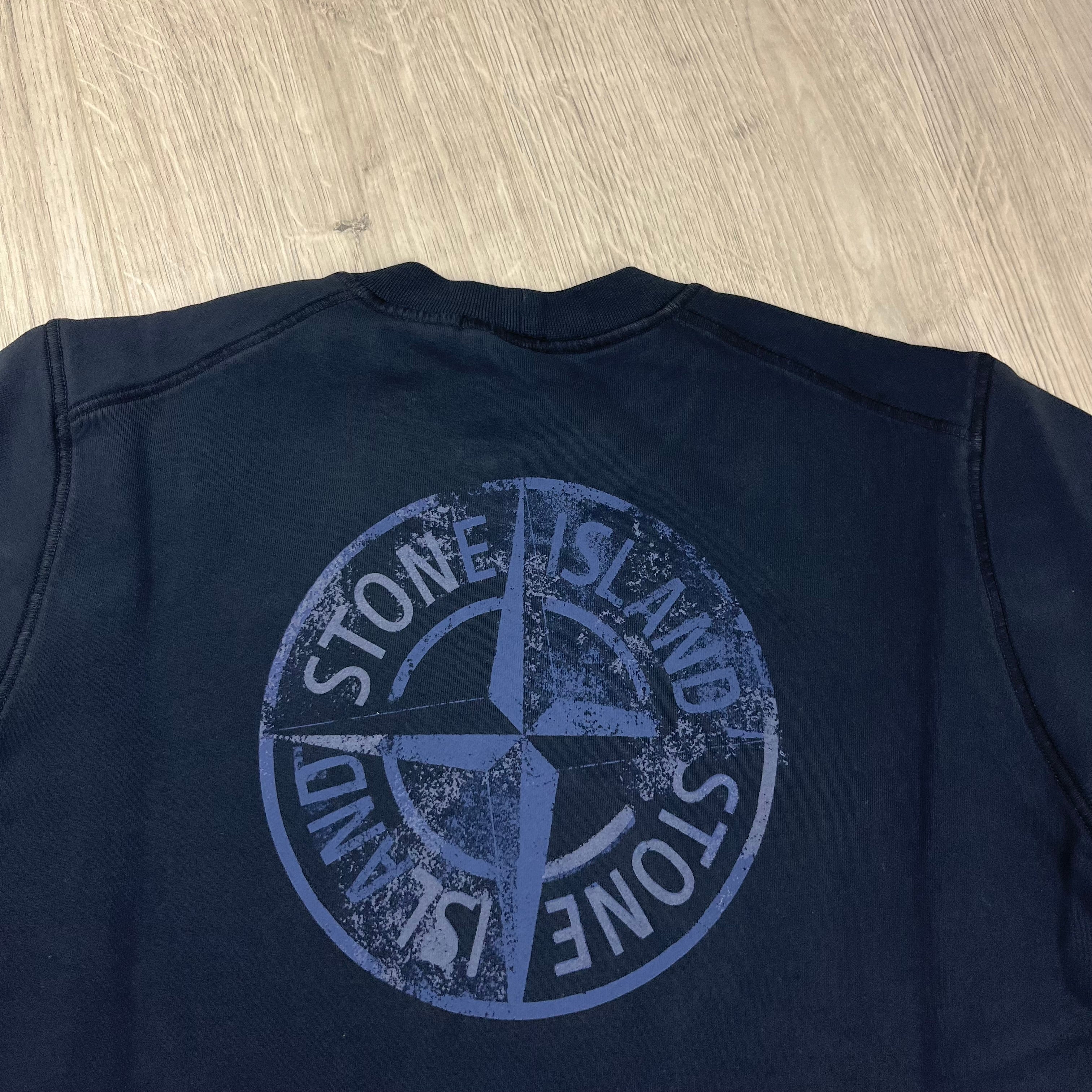 Stone Island Reflective Sweatshirt - Navy -Usfansport