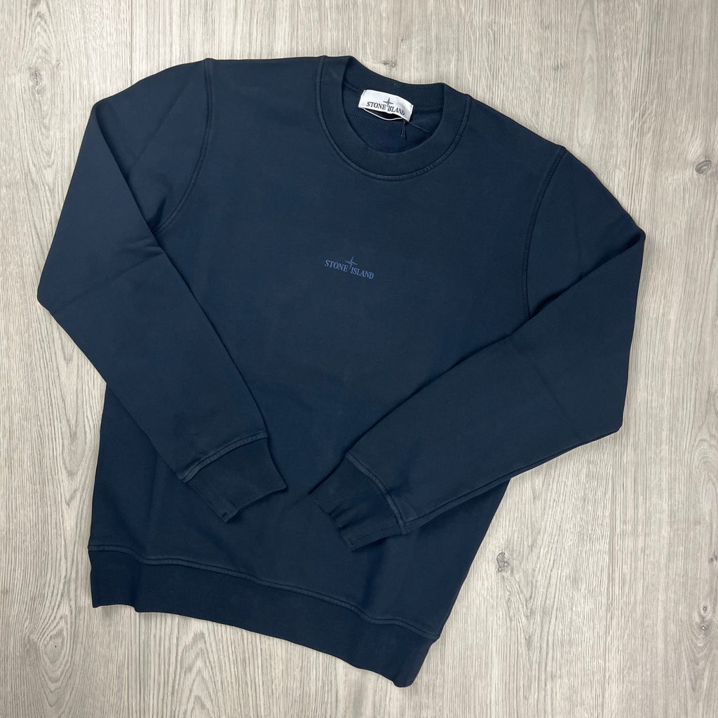Stone Island Reflective Sweatshirt - Navy -Usfansport