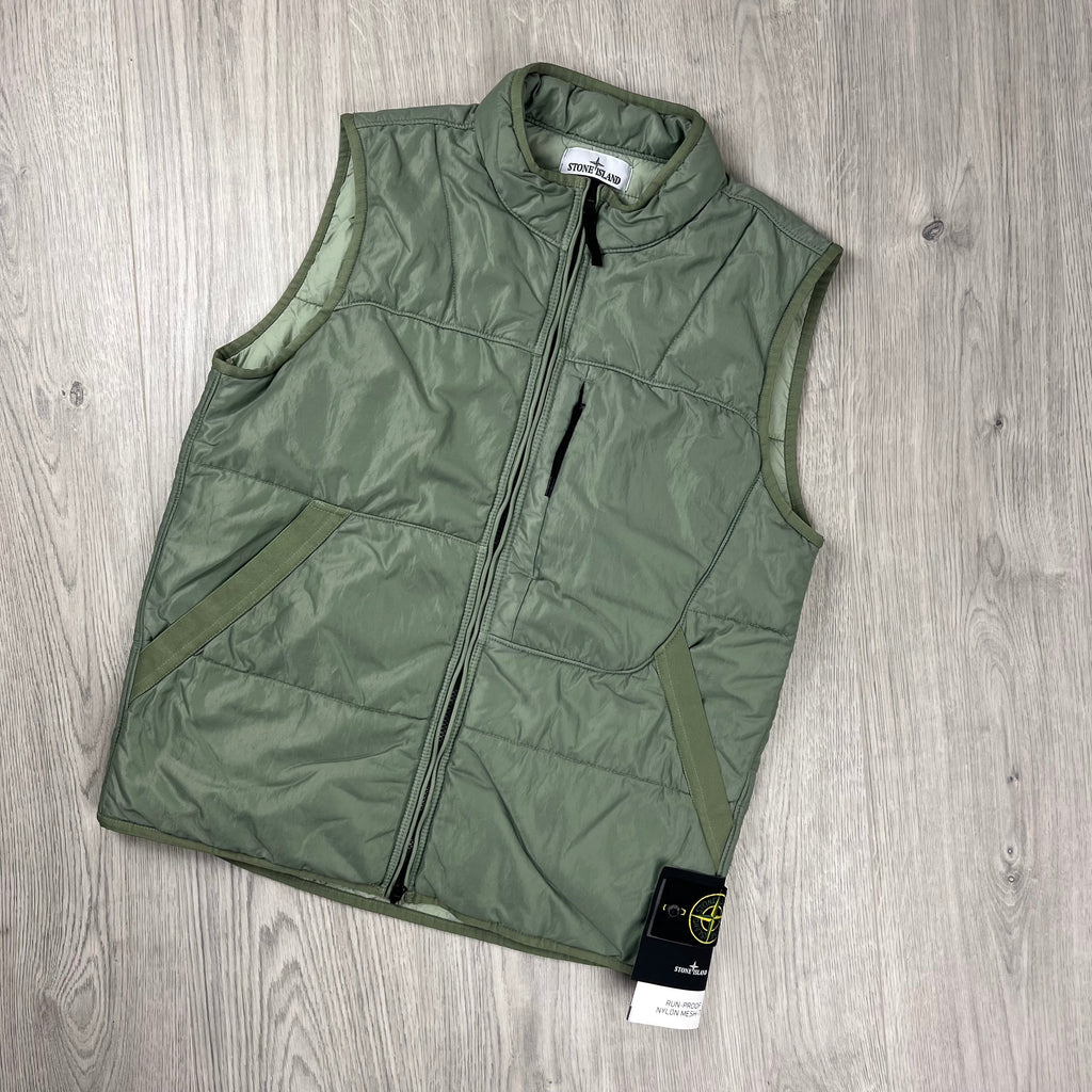 Stone Island Nylon Gilet - Sage -Usfansport