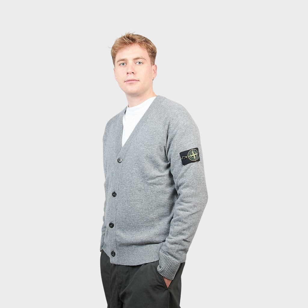 Stone Island Strik Cardigan I Grå