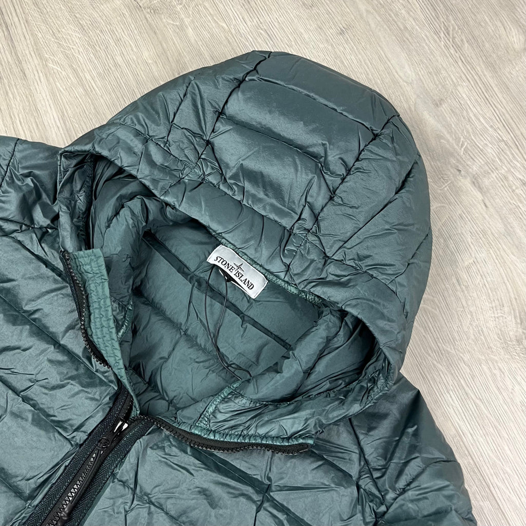 Stone Island Woven Down Jacket - Green -Usfansport