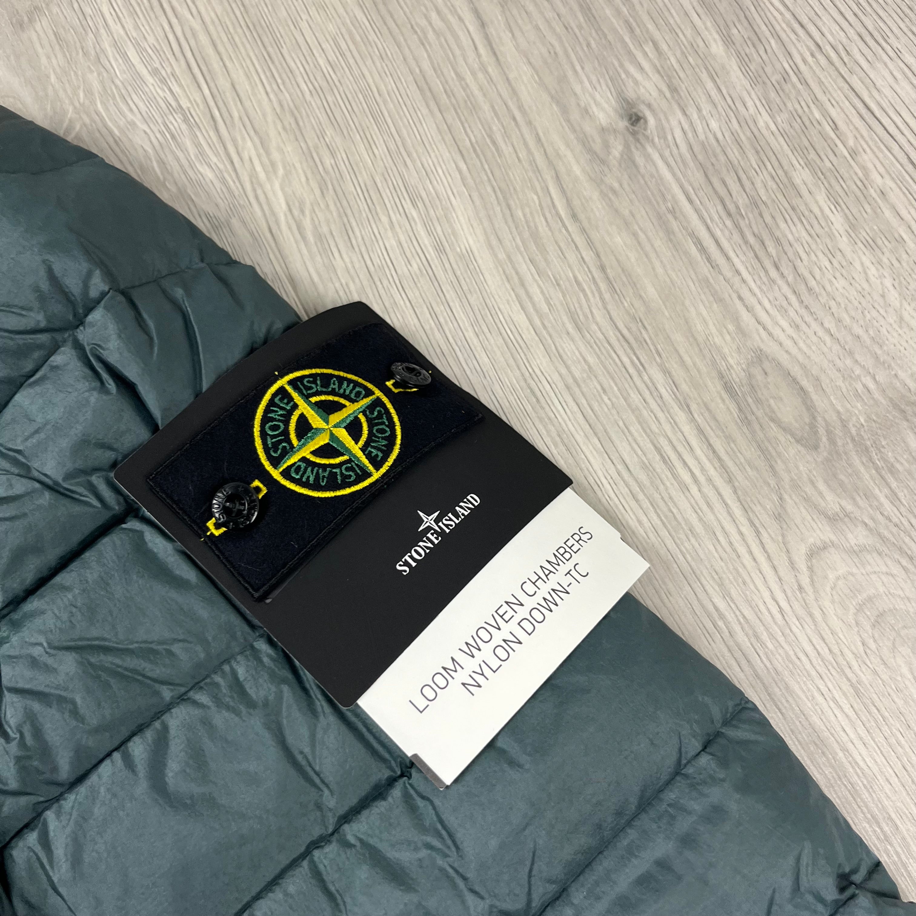 Stone Island Woven Down Jacket - Green -Usfansport