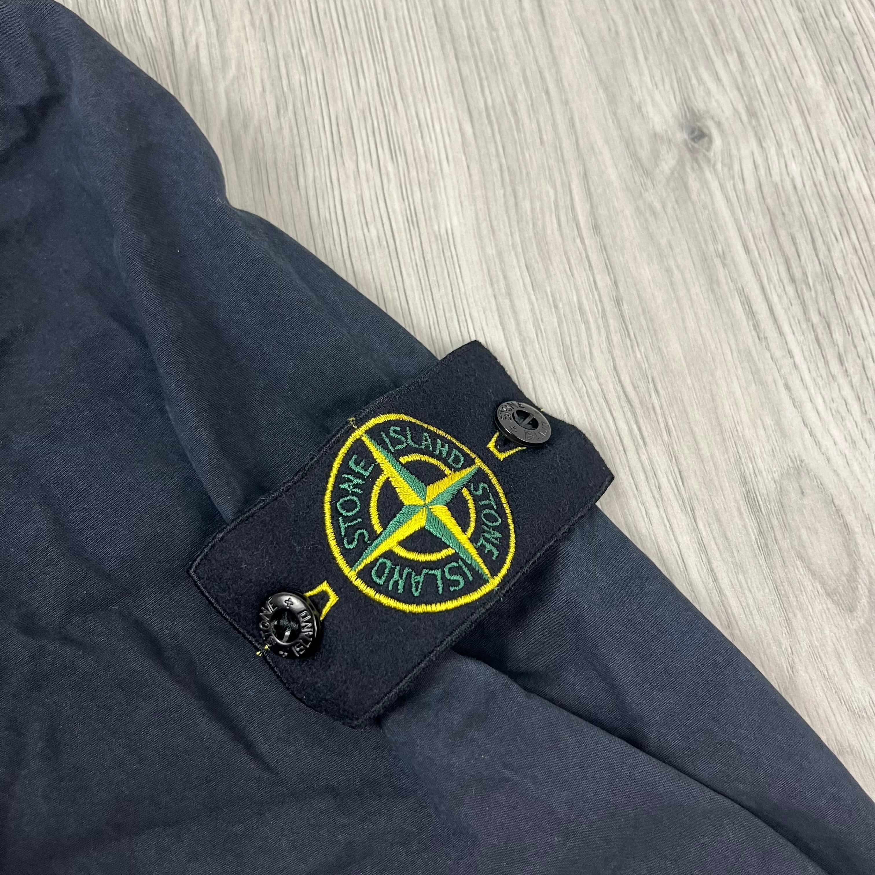 Stone Island Zip Overshirt - Navy -Usfansport