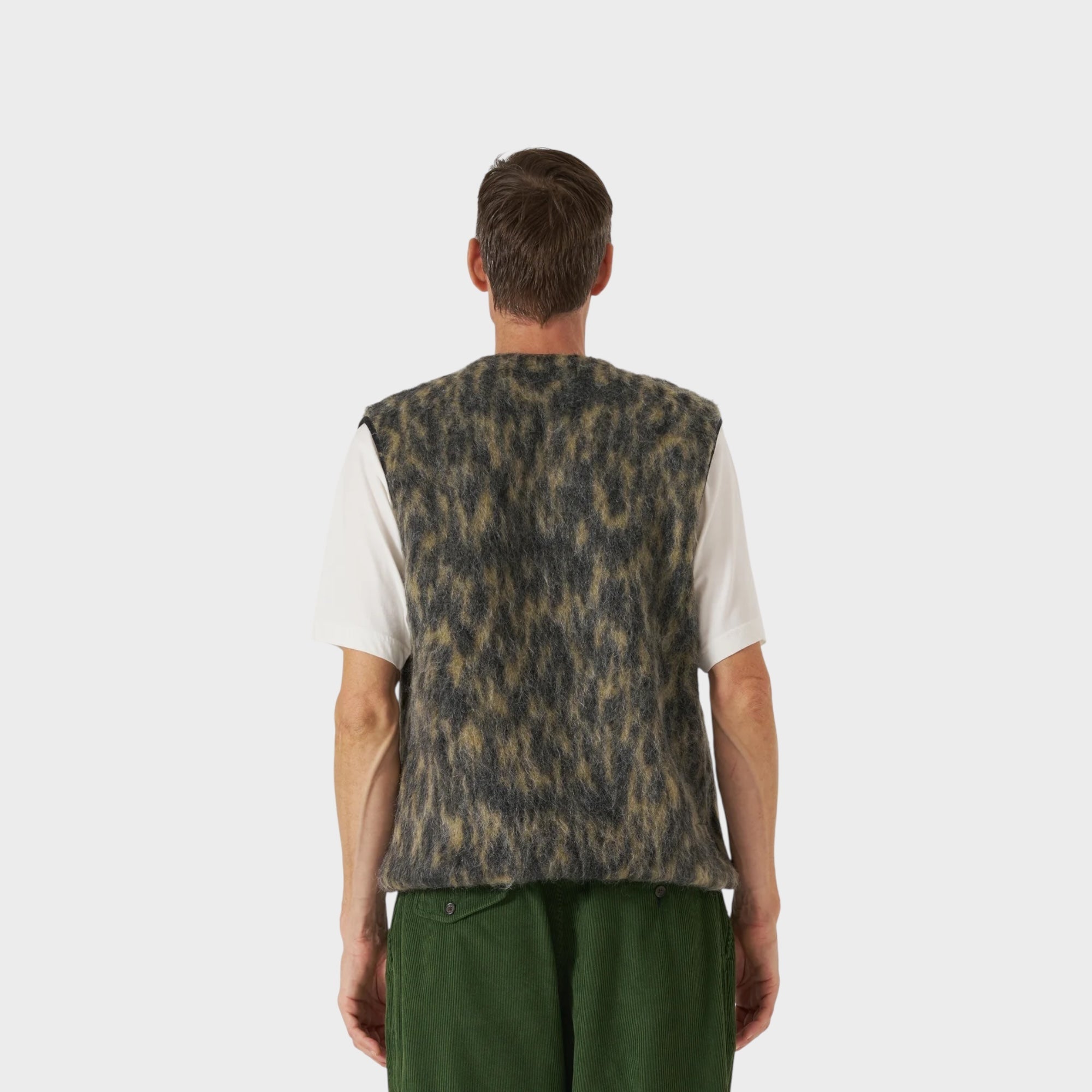 Universal Works Zip Dolce Fleece Vest I Charcoal