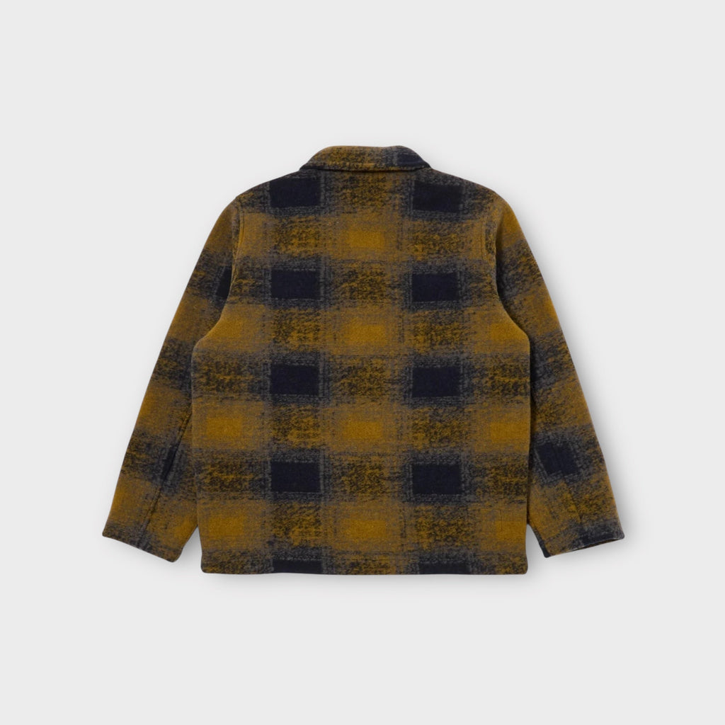 Universal Works Techno Melton Field Jakke I Navy Check