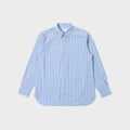 Universal Works Lazy Day Pop Stripe Four Skjorte I Blå