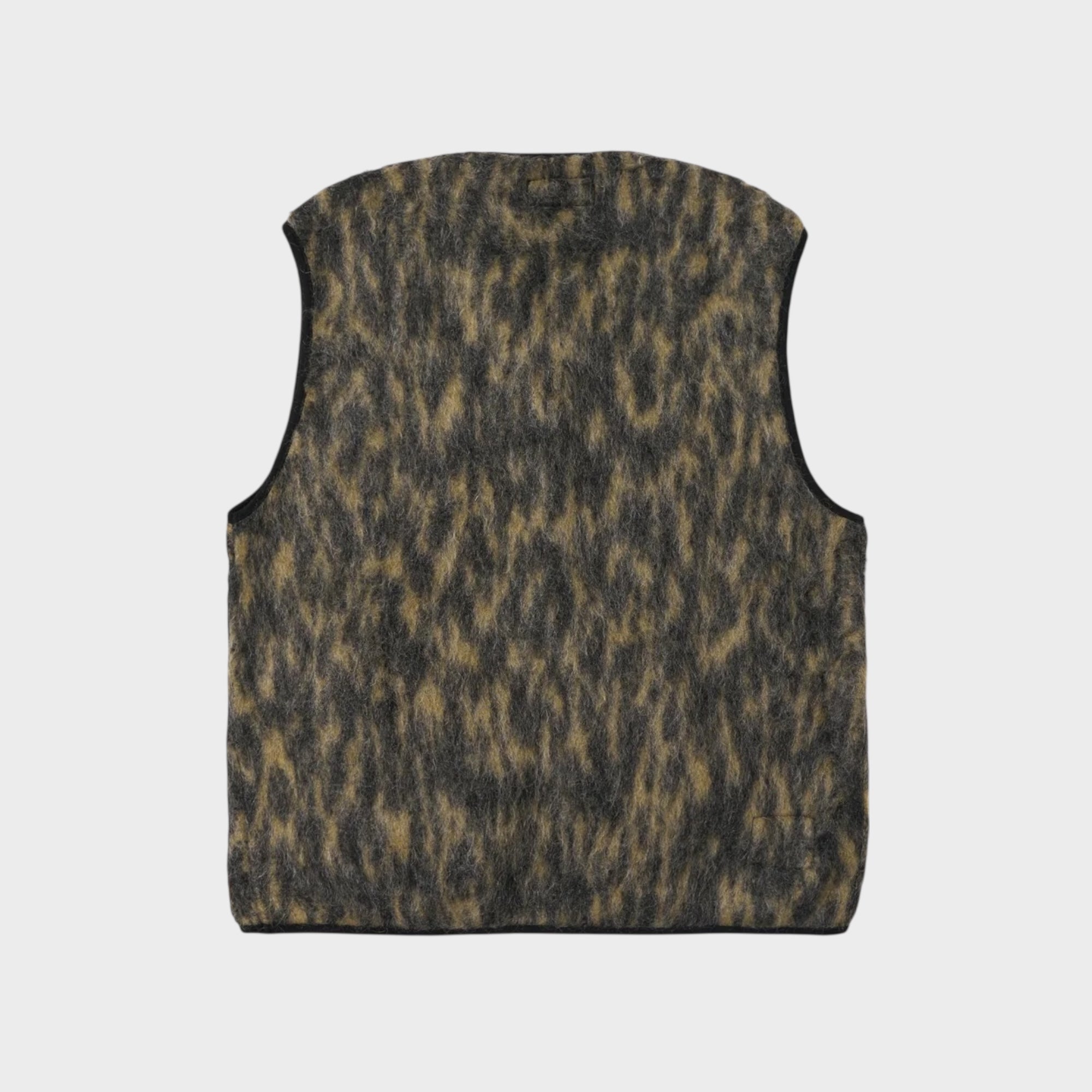 Universal Works Zip Dolce Fleece Vest I Charcoal